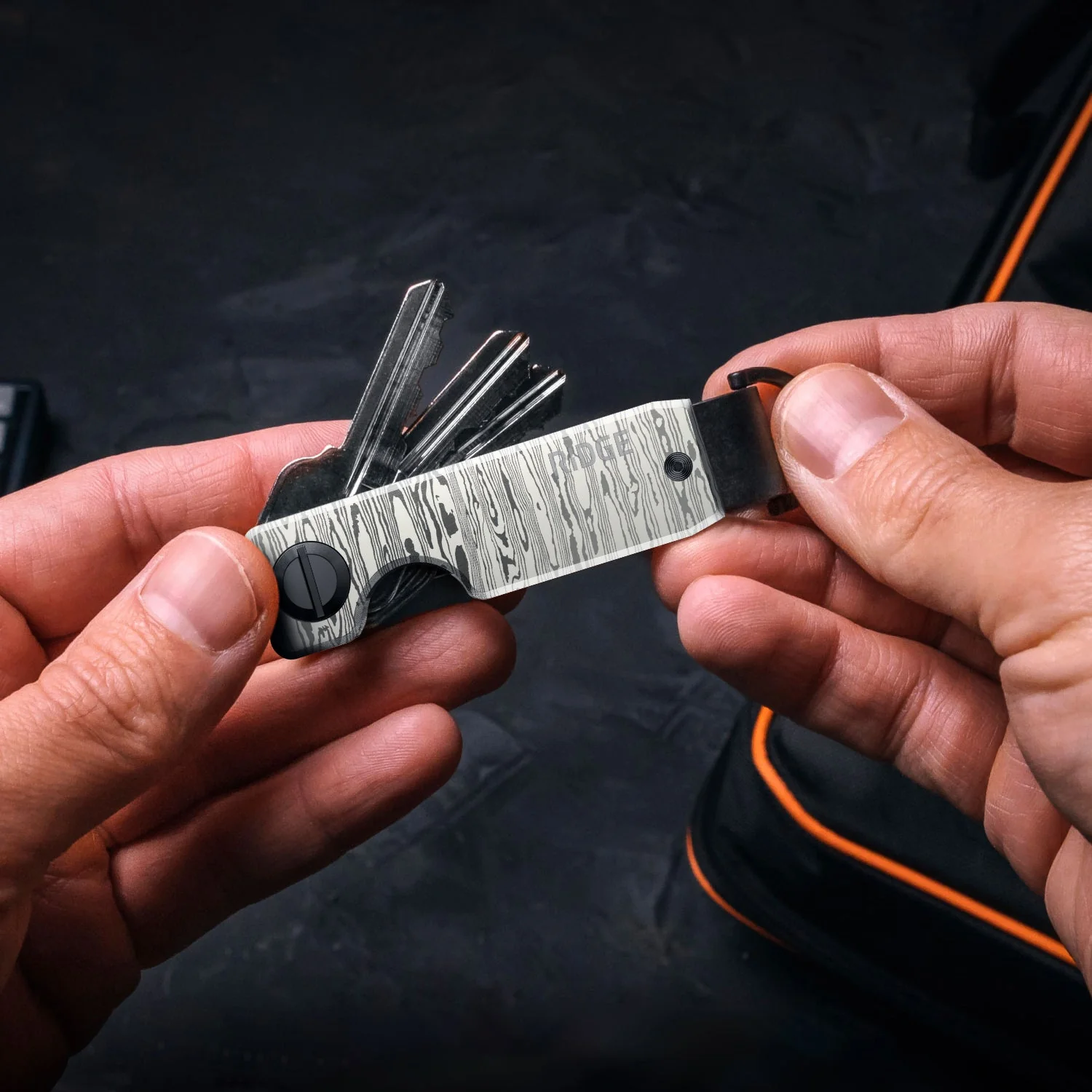 Ridge KeyCase - Damascus - Image 6