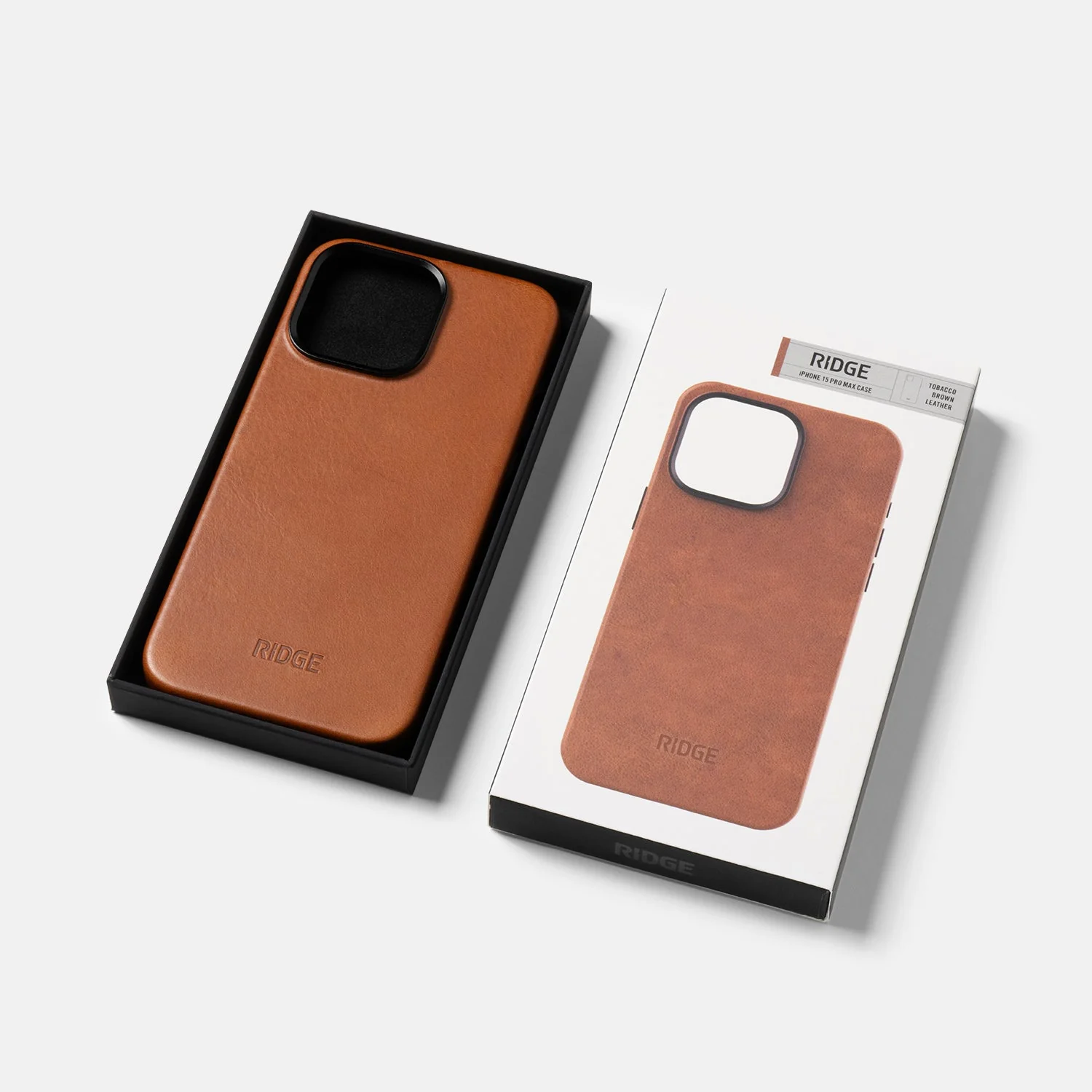 Ridge Phone Case - Tobacco Brown Leather - iPhone 15 Pro Max - Image 3