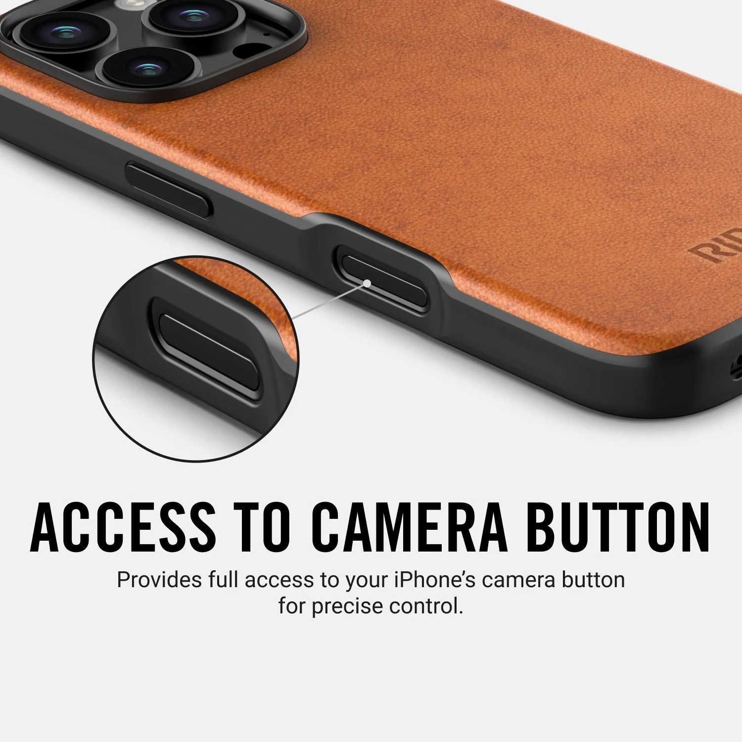 Ridge Phone Case - Tobacco Brown Leather - iPhone 16 - Image 10