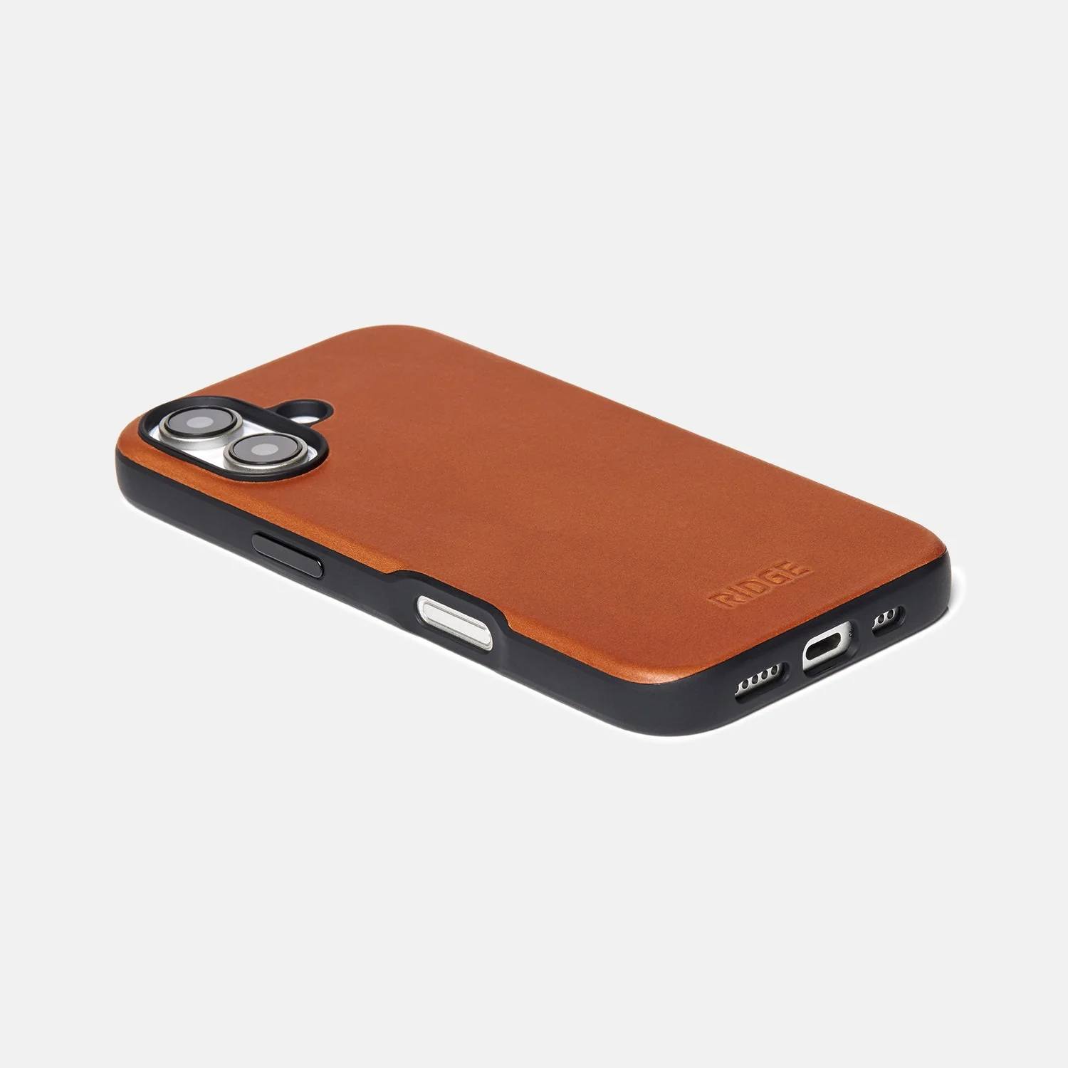 Ridge Phone Case - Tobacco Brown Leather - iPhone 16 - Image 4