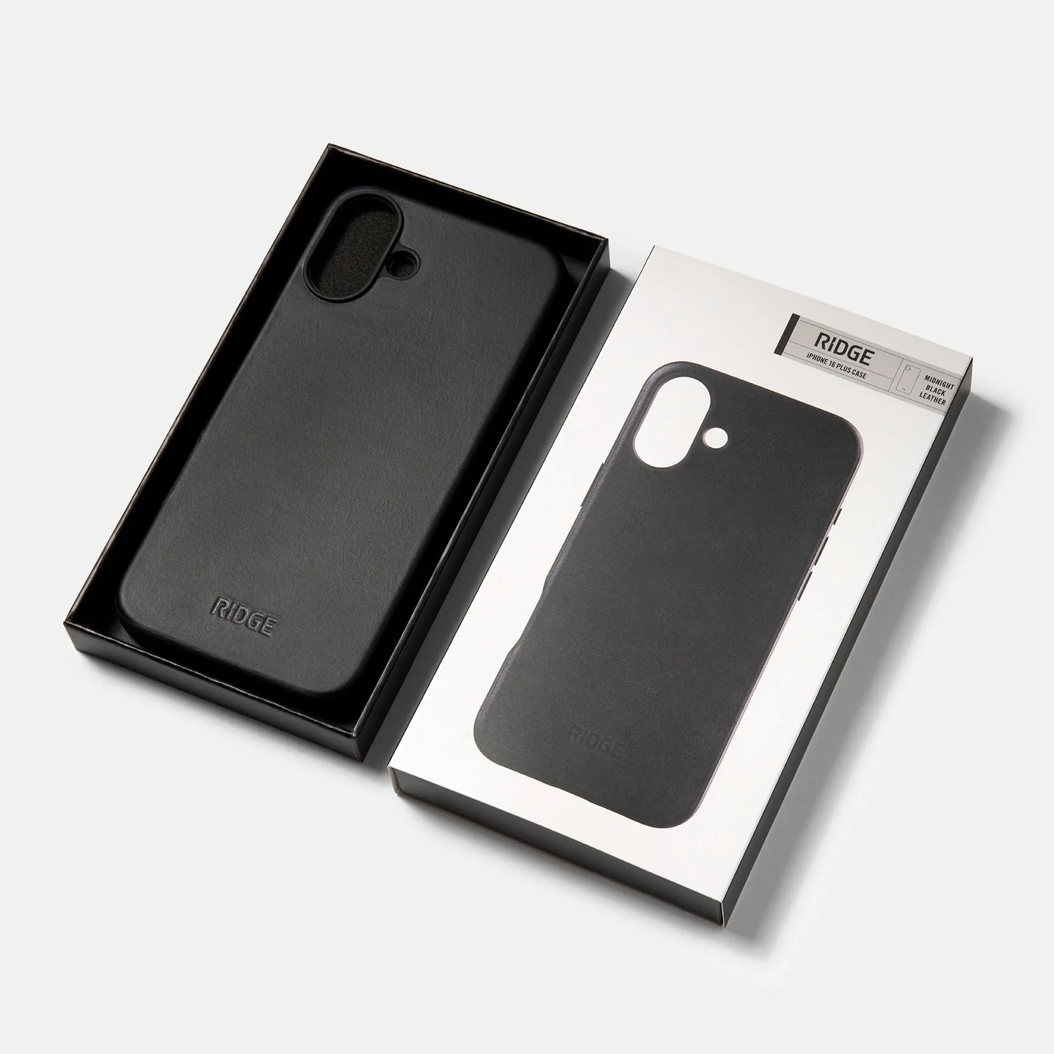 Ridge Phone Case - Midnight Black Leather - iPhone 16 Plus - Image 5