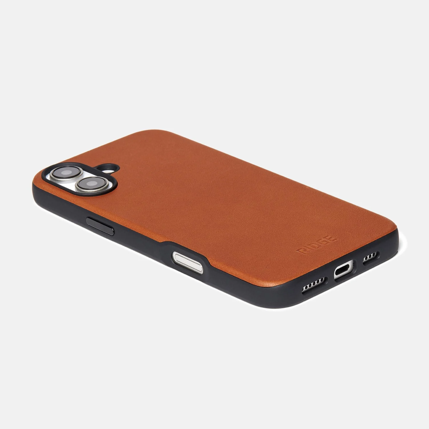 Ridge Phone Case - Tobacco Brown Leather - iPhone 16 Plus - Image 4