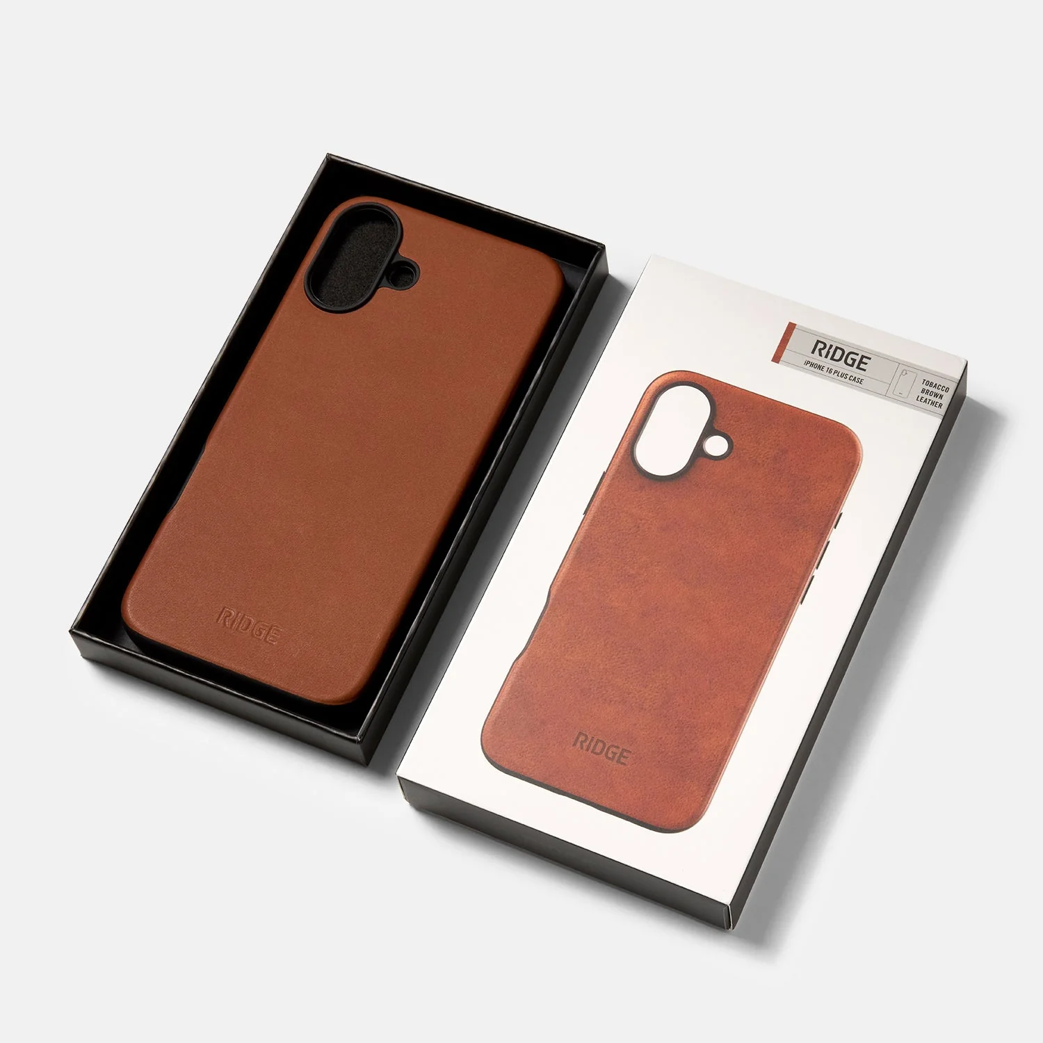 Ridge Phone Case - Tobacco Brown Leather - iPhone 16 Plus - Image 5