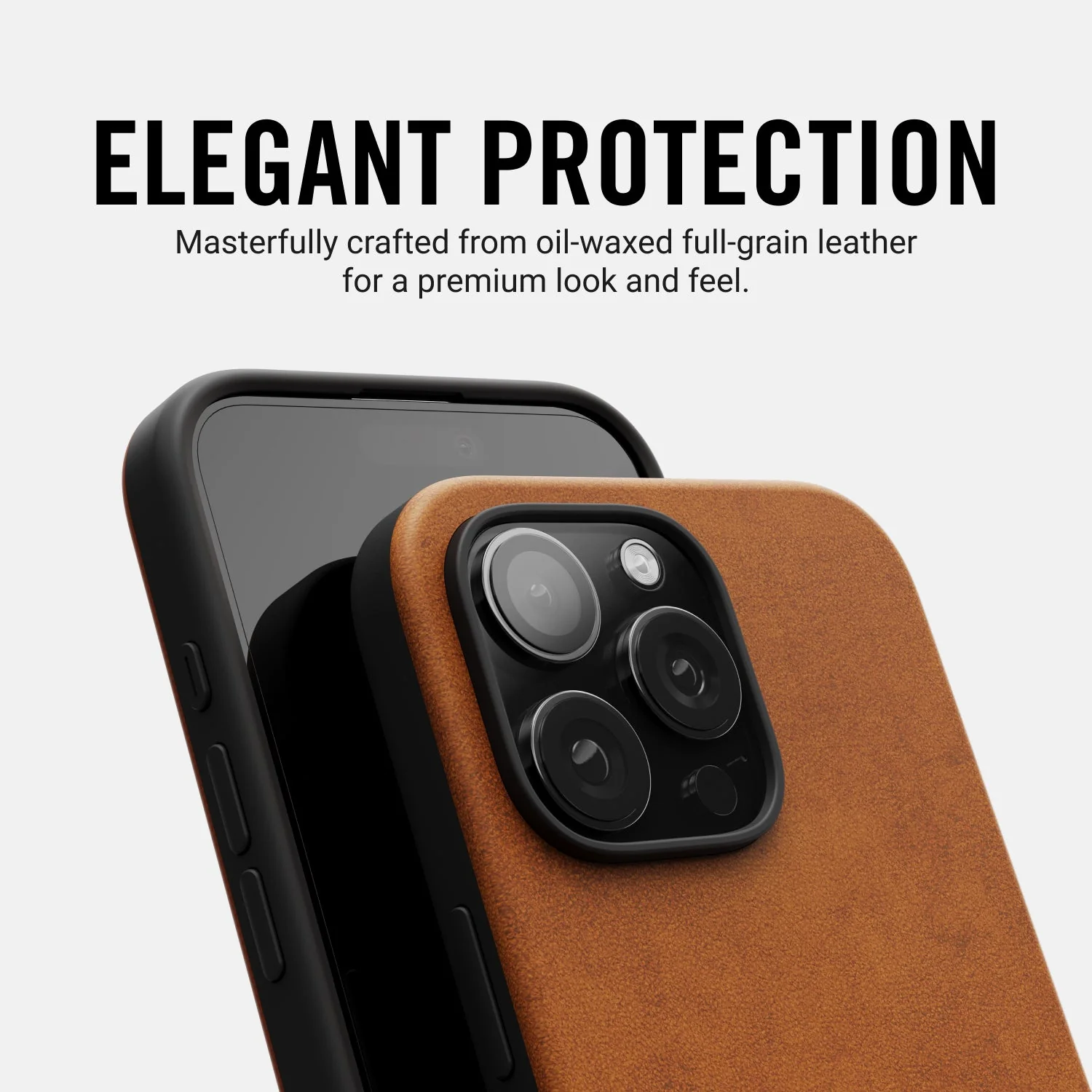 Ridge Phone Case - Tobacco Brown Leather - iPhone 16 Plus - Image 8