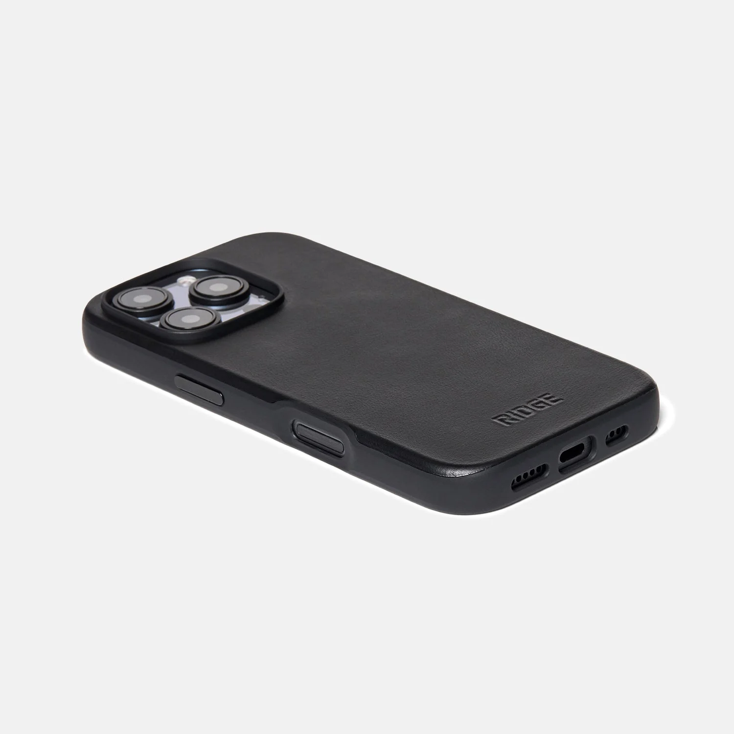 Ridge Phone Case - Midnight Black Leather - iPhone 16 Pro - Image 4