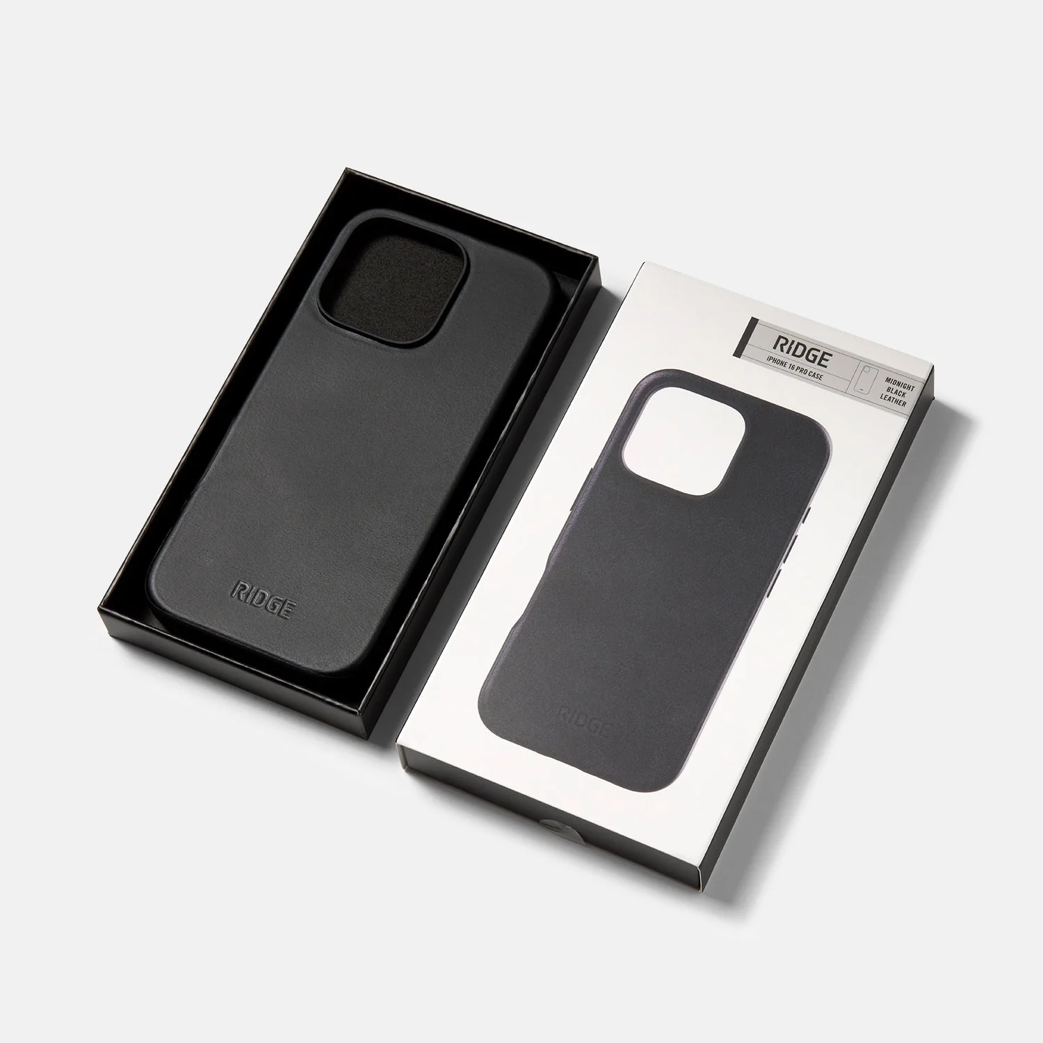Ridge Phone Case - Midnight Black Leather - iPhone 16 Pro - Image 5