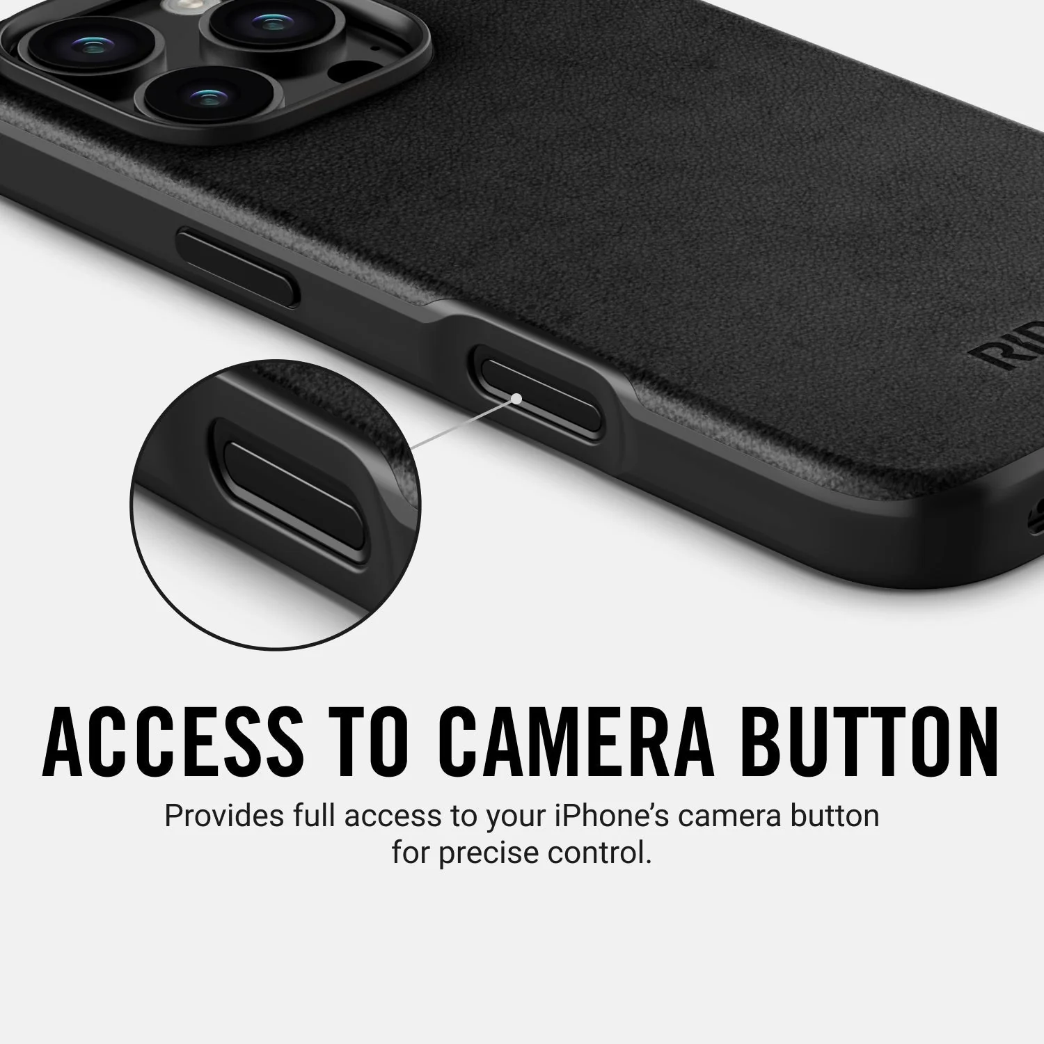 Ridge Phone Case - Midnight Black Leather - iPhone 16 Pro Max - Image 10