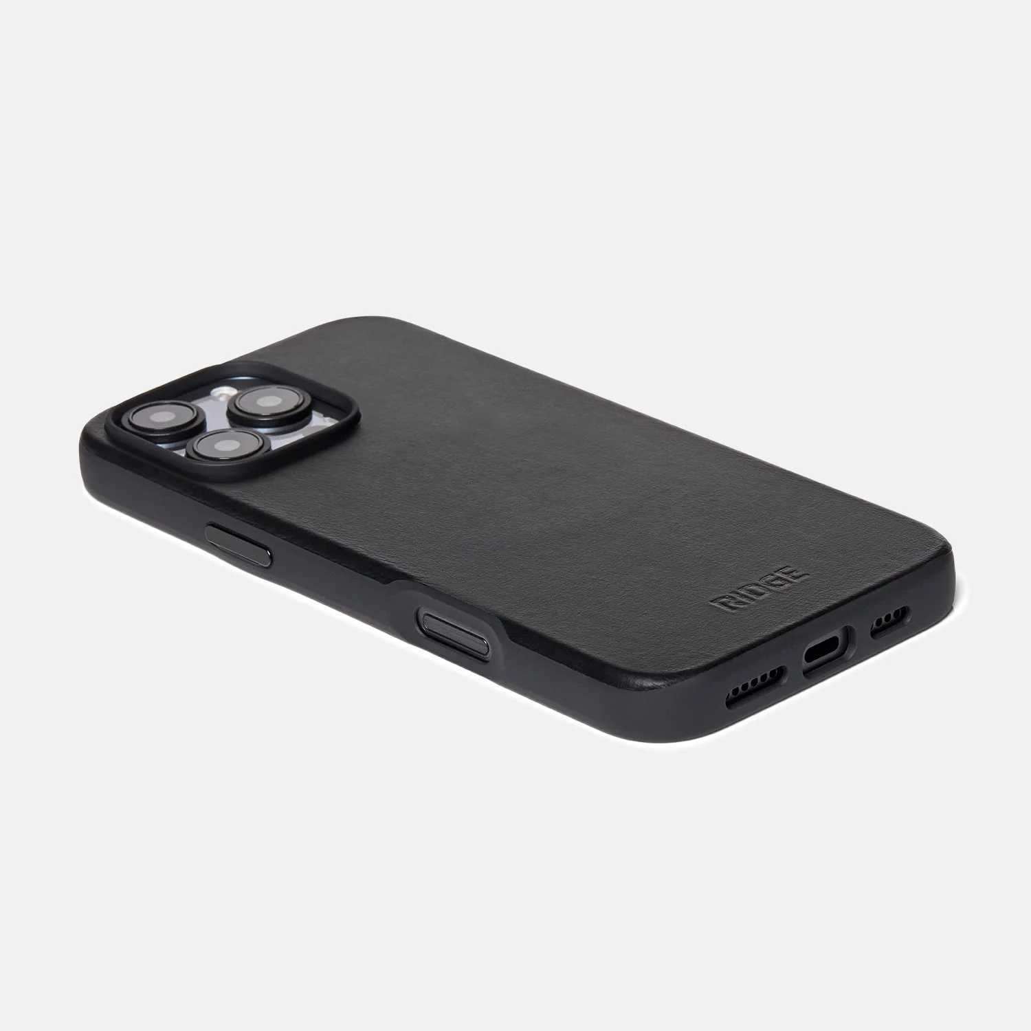 Ridge Phone Case - Midnight Black Leather - iPhone 16 Pro Max - Image 4