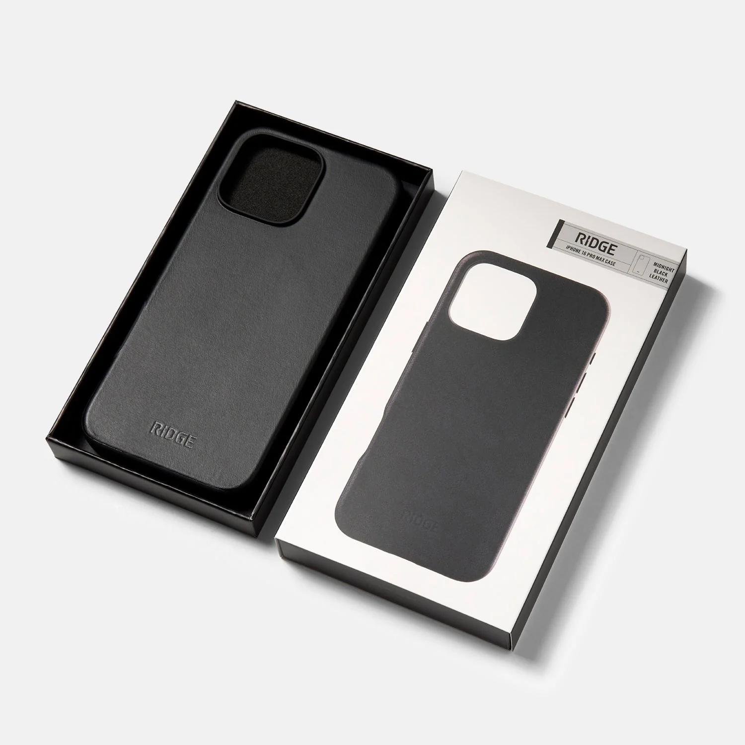 Ridge Phone Case - Midnight Black Leather - iPhone 16 Pro Max - Image 5